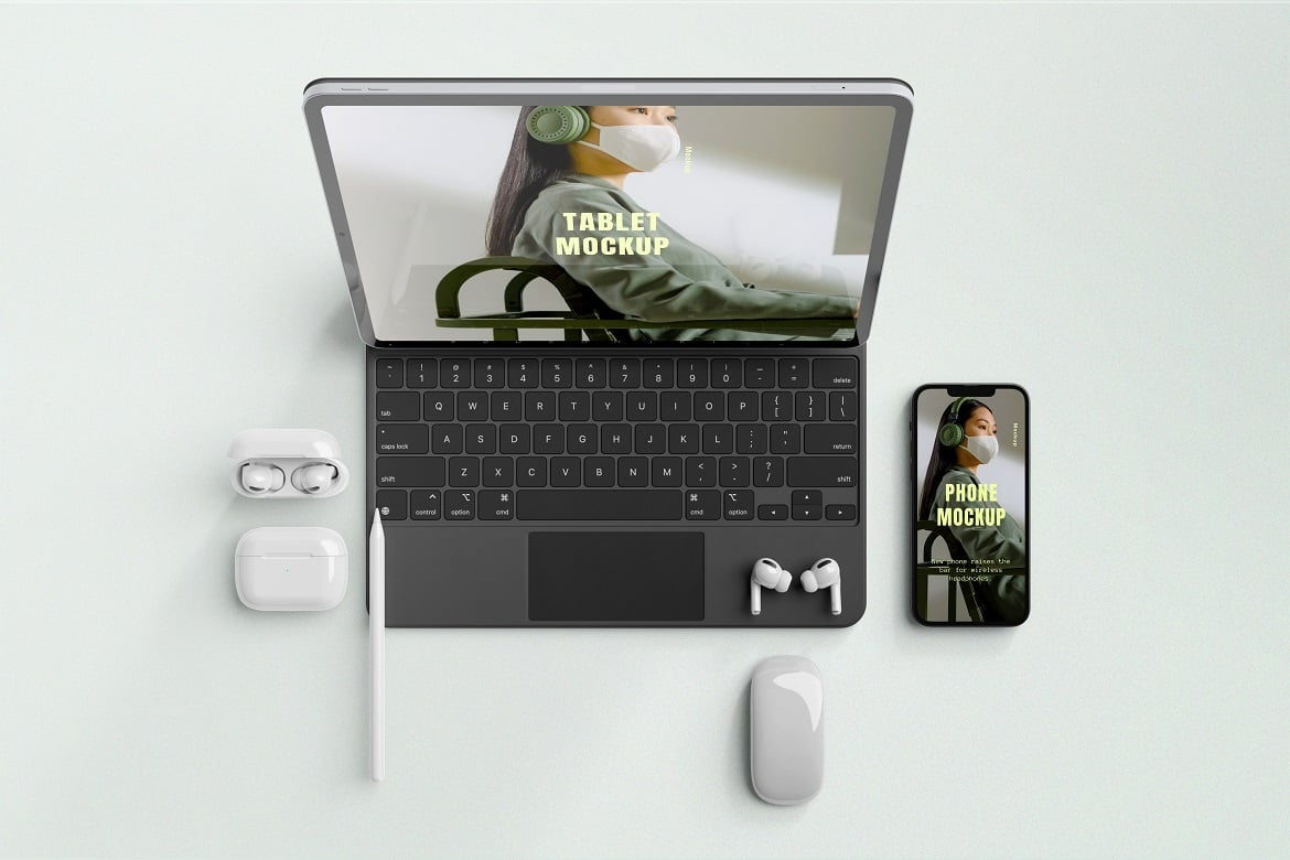 图片[3]-iPad Pro Screen with Smartphone Mockups（124282）-技能树